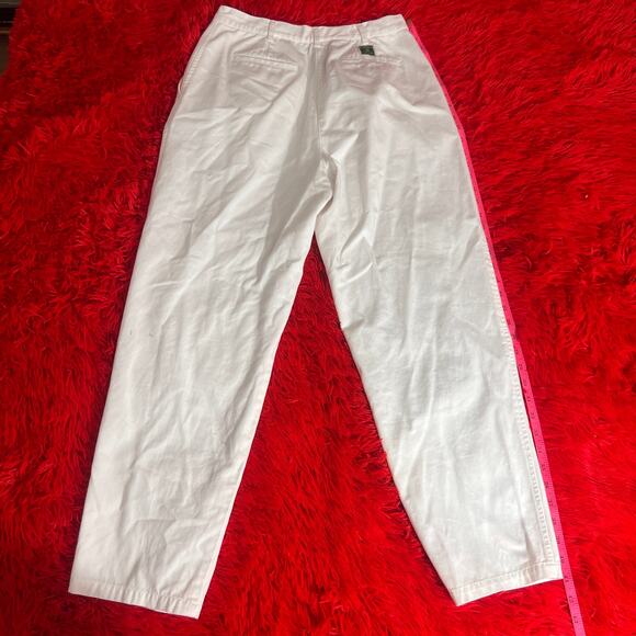 Womens Ralph Lauren White Pleated Slacks Size 12 - Picture 3 of 4